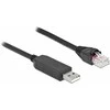 Delock Serielles Anschlusskabel mit FTDI Chipsatz, USB 2.0 Typ-A Stecker zu RS-232 RJ45 Stecker 2 m juodas