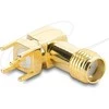 Delock SMA Buchse 90° auf Leiterplatte Gewindelänge 5 mm