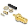 Delock SMA Buchse zum Crimpen RG-174 / RG-316 mit passendem Schrumpfschlauch
