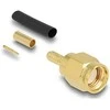 Delock SMA Stecker zum Crimpen RG-174 / RG-316 mit passendem Schrumpfschlauch