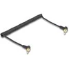 Delock Spiralkabel 3,5 mm 3 Pin Klinkenstecker zu Klinkenstecker gewinkelt mit Schraubadapter zu 6,35 mm 75 cm