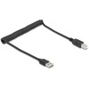 Kabelis USB Delock USB-A - USB-A 0.8 m Juodas (90130)