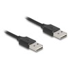 Kabelis USB Delock USB-A - USB-A 0.8 m Juodas (90124)