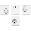Delock Steckdosenwürfel mit Verlängerungskabel 3-fach mit Kindersicherung und USB PD 3.0 Ladegerät 20 W, 1,5 m Kabelis, baltas