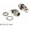 DELOCK DC jungtis 5.5x2.1x9.5mm lizdas, skirtas montuoti ant plokštės