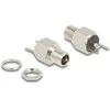 Delock Steckverbinder DC 5,5 x 2,5 mm Buchse zum Einbau Lötversion - Sechskant 20 V / 9 A