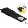 Delock Strapazierfähiger Klettgurt mit Befestigungsöse L 260 x B 38 mm juodas 5 Stück