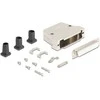 Delock Sub-D Steckergehäuse 50 Pin aus Metall inklusive Steckerverbinder Buchse und Montagematerial