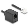 Delock Telefonkabel / Spiralkabel RJ11 Stecker zu RJ11 Buchse juodas 10 m
