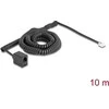 Delock Telefonkabel / Spiralkabel RJ11 Stecker zu RJ11 Buchse juodas 10 m