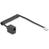 Delock Telefonkabel / Spiralkabel RJ11 Stecker zu RJ45 Buchse juodas 1 m