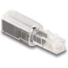Delock Telefonkabel-Verdrehschutz Adapteris RJ10 Stecker zu RJ10 Buchse transparent / juodas