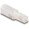 Delock Telefonkabel-Verdrehschutz Adapteris RJ10 Stecker zu RJ10 Buchse transparent / baltas