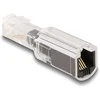 Delock Telefonkabel-Verdrehschutz Adapteris RJ10 Stecker zu RJ10 Buchse transparent / juodas