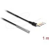 Delock Temperaturfühler-Kabelis mit 3,5 mm 3 Pin Klinkenstecker DS18B20 1 m