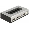 Delock Umschalter USB 2.0 mit 1 x Typ-B Buchse zu 4 x Typ-A Buchse manuell bidirektional
