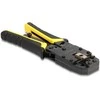 Delock Universelle Crimpzange mit Abisolierer für 10P (RJ50), 8P (RJ45), 6P (RJ12/11), 6P DEC oder 4P Modular Stecker