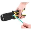 Delock Universelle Crimpzange mit Abisolierer für 10P (RJ50), 8P (RJ45), 6P (RJ12/11), 6P DEC oder 4P Modular Stecker