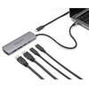DELOCK USB 10 Gbps 2 Port USB Typ-A + 2 Port USB Type-C Hub mit USB Type-C Anschluss und zustzlicher Strombuchse