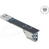 Delock USB 10 Gbps Adapteris USB Typ-A Buchse zu Stecker gedreht 90° unten
