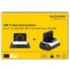 Doko stotelė Delock USB 10 Gbps Doko stotelė dla 2.5? / 3.5? SATA HDD / SSD lub M.2 NVME PCIE lub SATA SSD su wentylatorem (64280)