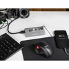 USB ŠAKOTUVAS Delock DeLOCK USB 10 Gbps šakotuvas su 4 USB A tipo prievadais + 1 greito įkrovimo prievadu, USB šakotuvas (pilkas, su maitinimo šaltiniu)