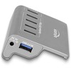 USB ŠAKOTUVAS Delock DeLOCK USB 10 Gbps šakotuvas su 4 USB A tipo prievadais + 1 greito įkrovimo prievadu, USB šakotuvas (pilkas, su maitinimo šaltiniu)