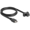 Delock USB 10 Gbps Kabelis Typ-E Key A 20 Pin Stecker zu USB Type-C™ Buchse zum Einbau 70 cm