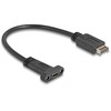 Delock USB 10 Gbps Kabelis USB Typ-E Key A 20 Pin Stecker zu USB Type-C™ Buchse zum Einbau 25 cm