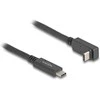 Delock USB 3.2 Gen 2 Kabelis, USB-C Stecker > USB-C Stecker (juodas, 1 Meter, PD 3.0, Laden mit bis zu 60 Watt)