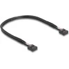 Delock USB 2.0 Adapteris Pfostenstecker zu 2 x intern USB Type-E Key A Buchse gewinkelt magnetisch mit USB Pin Header Kabelis 30 cm