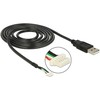 Delock DeLOCK 95986 kabelis do aparatu 1,5 m Juodas