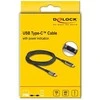Delock USB 2.0 Kabelis USB Type-C™ Stecker zu Stecker PD 3.0 100 W mit Leistungsanzeige 2 m