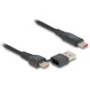Delock USB 2.0 Schnellladekabel USB Type-C™ + USB Typ-A Stecker zu USB Type-C™ Stecker PD 3.1 140 W mit Leistungsanzeige 1,20 m