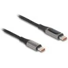 Delock USB 2.0 Kabelis USB Type-C™ Stecker zu Stecker PD 3.0 100 W mit Leistungsanzeige 2 m