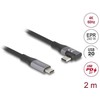 Kabelis USB Delock USB-C - USB-C 2 m Juodas (81132)