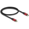 Delock USB 20 Gbps Kabelis USB Type-C™ Stecker zu Stecker PD 3.0 100 W E-Marker 0,5 m raudona Metall