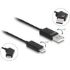 DELOCK USB 2.0 Kabelis Typ-A St. zu USB Type-C St. 60 W 1.2 m
