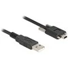 DELOCK USB 2.0 Kabelis Typ-A Stecker zu Typ Mini-B Stecker mit Schraubenabstand 13mm 1m juodas