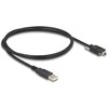 DELOCK USB 2.0 Kabelis Typ-A Stecker zu Typ Mini-B Stecker mit Schraubenabstand 13mm 1m juodas