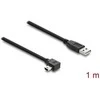Delock USB 2.0 Kabelis Typ-A Stecker zu Typ Mini-B Stecker rechts gewinkelt 1 m