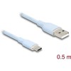 DELOCK USB 2.0 Kabelis USB Typ-A St > USB Typ-C St 0.5m blau