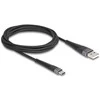 Kabelis USB Delock USB-A - USB-C 2 m Juodas (81122)