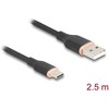DELOCK USB 2.0 Kabelis USB Typ-A St > USB Typ-C St 2.5m schw.