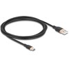 DELOCK USB 2.0 Kabelis USB Typ-A St > USB Typ-C St 2.5m schw.