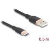 DELOCK USB 2.0 Kabelis USB Typ-A St > USB Typ-C St 0.5m schw.