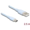 DELOCK USB 2.0 Kabelis USB Typ-A St > USB Typ-C St 2.5m blau