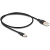 DELOCK USB 2.0 Kabelis USB Typ-A St > USB Typ-C St 0.5m schw.