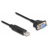 Kabelis USB Delock USB-A - RS-232 0.5 m Juodas