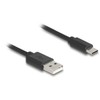 Kabelis USB Delock USB-A – USB-C 0,75 m Juodas (90368)